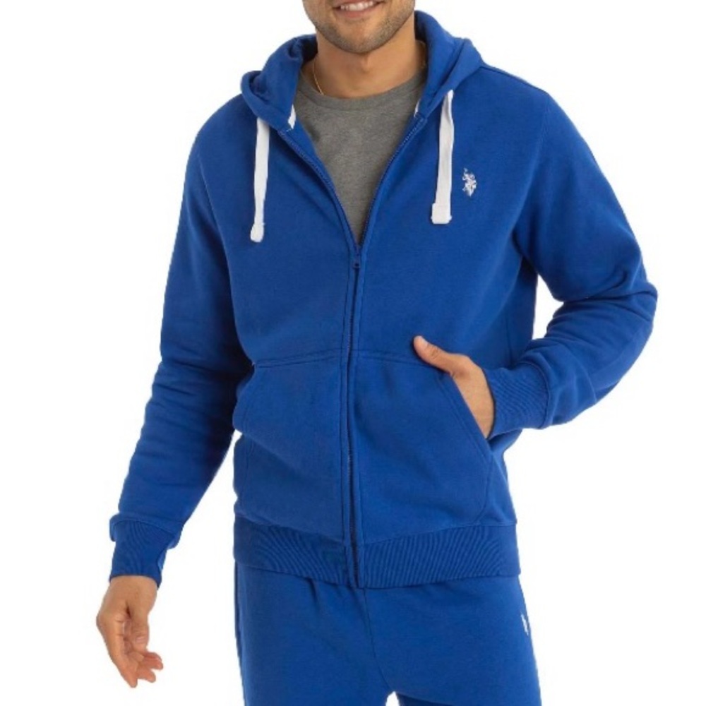 U.S. Polo Assn. Men's Royal Blue Zip-Up Hoodie